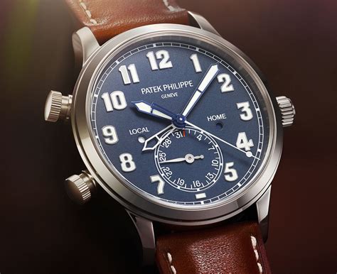 patek philippe calatrava pilot travel time ref 5524r|Patek Philippe Calatrava watch.